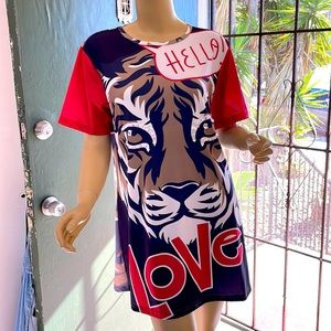 Denim love eclectic mini dress nwt